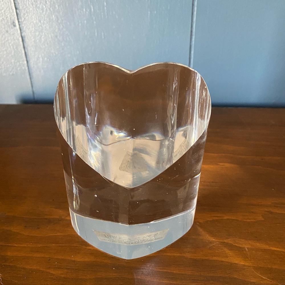 Toscany Lead Crystal Heart Tower Decor/paperweight figurine